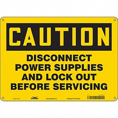 Safety Sign 10 in x 14 in Aluminum