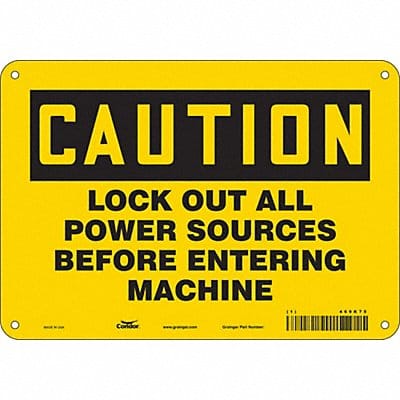 Safety Sign 7 inx10 in Polyethylene