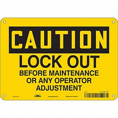 Safety Sign 7 in x 10 in Aluminum