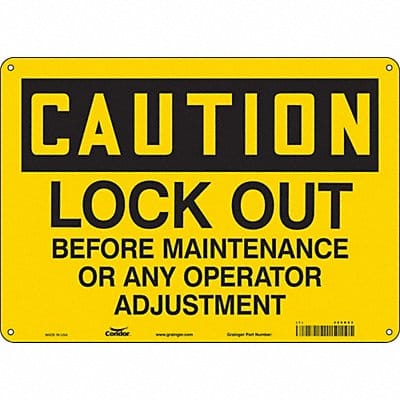Safety Sign 10 inx14 in Polyethylene