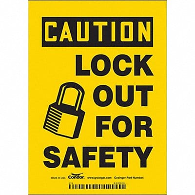 Safety Sign 7 inx5 in Vinyl