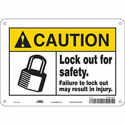 K0107 Safety Sign 7 inx10 in Polyethylene