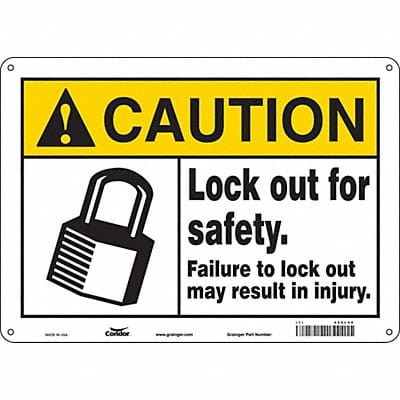 K0107 Safety Sign 10 in x 14 in Polyethylene