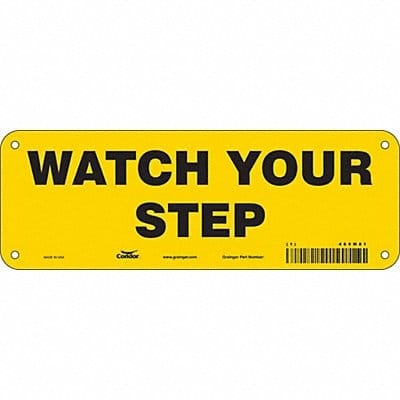 Safety Sign 3.5in x 10in Aluminum
