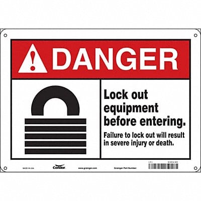 Safety Sign 10 inx14 in Vinyl