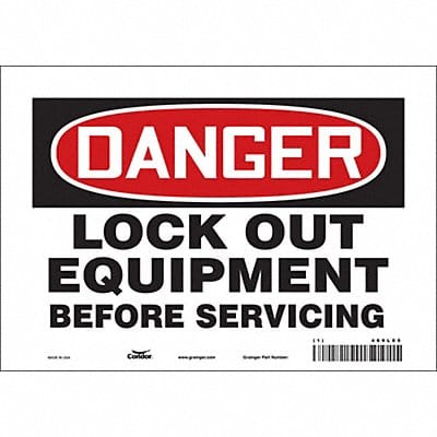 Safety Sign 7 inx10 in Vinyl