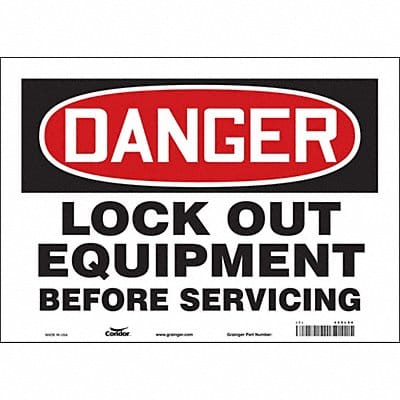 Safety Sign 10 in x 14 in Vinyl