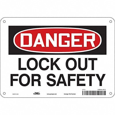 Safety Sign 7 in x 10 in Aluminum