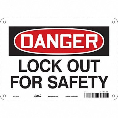 Safety Sign 7 inx10 in Polyethylene