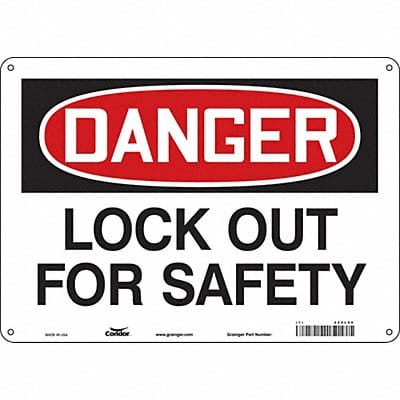 Safety Sign 10 inx14 in Polyethylene
