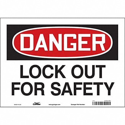 Safety Sign 10 in x 14 in Vinyl