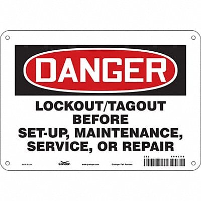 Safety Sign 7 in x 10 in Aluminum