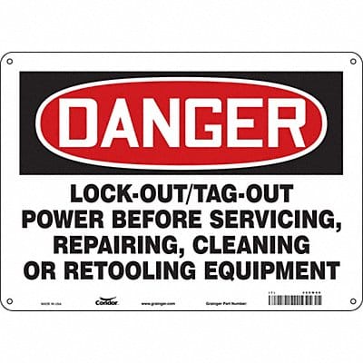 Safety Sign 7 in x 10 in Aluminum