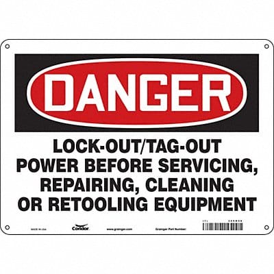 Safety Sign 7 inx10 in Polyethylene