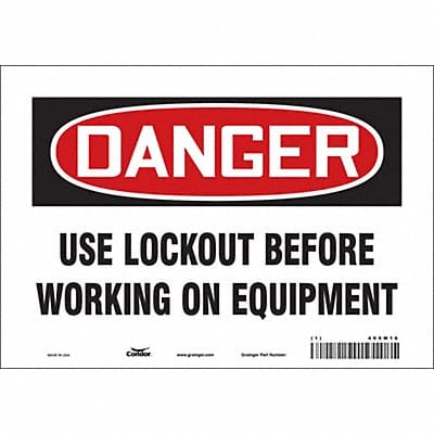 Safety Sign 7 in x 10 in Vinyl