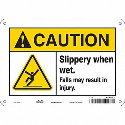 Safety Sign 7 in x 10 in Aluminum