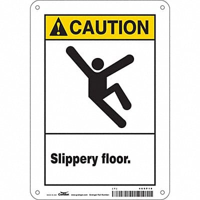 Safety Sign 10 in x 7 in Polyethylene
