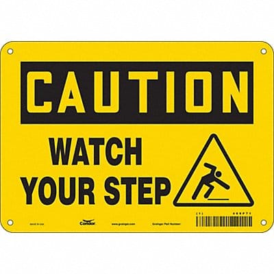 Safety Sign 7 inx10 in Polyethylene