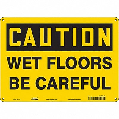 Safety Sign 10 inx14 in Polyethylene