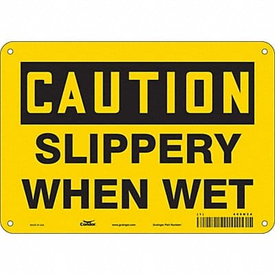 Safety Sign 7 inx10 in Polyethylene