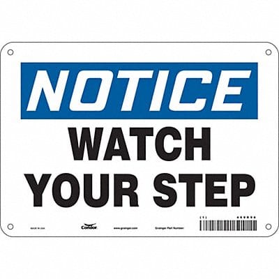 Safety Sign 7 inx10 in Polyethylene