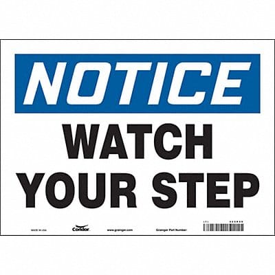 Safety Sign 10 in x 14 in Vinyl