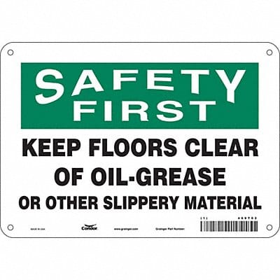 Safety Sign 7 in x 10 in Polyethylene