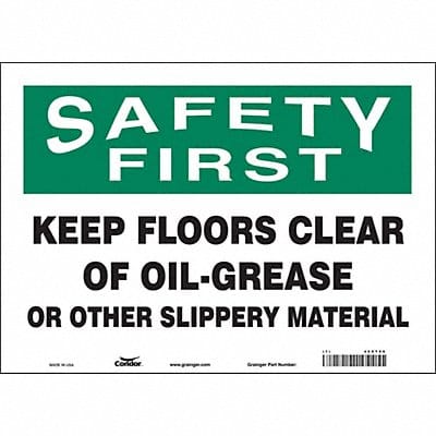 Safety Sign 10 in x 14 in Vinyl