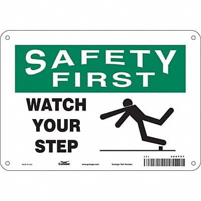 Safety Sign 7 in x 10 in Aluminum