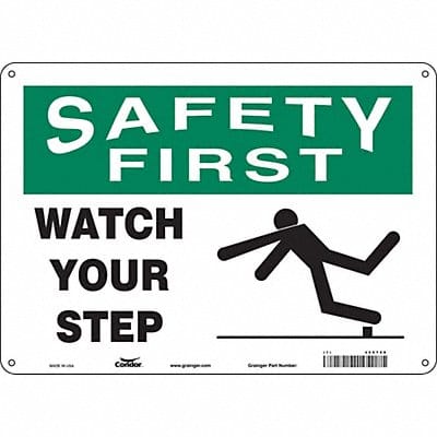 Safety Sign 10 in x 14 in Aluminum
