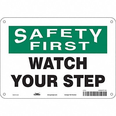 Safety Sign 7 inx10 in Polyethylene