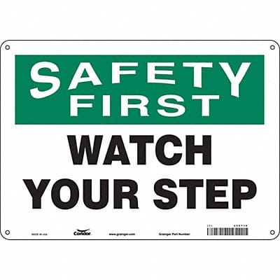 Safety Sign 10 inx14 in Polyethylene