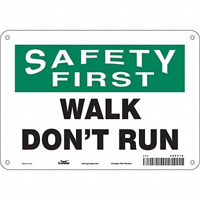 K1416 Safety Sign 7 in x 10 in Aluminum