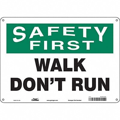 K1416 Safety Sign 10 in x 14 in Polyethylene
