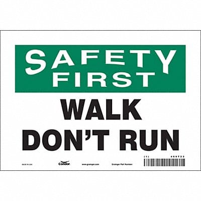 K1416 Safety Sign 7 in x 10 in Vinyl