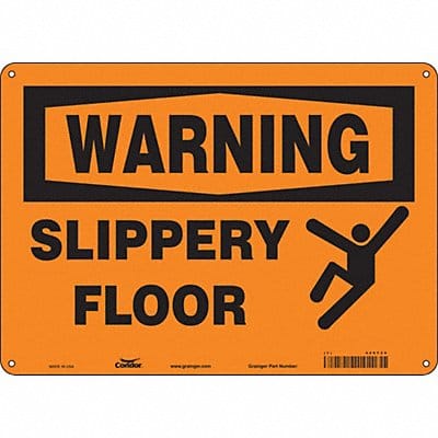 Safety Sign 10 inx14 in Polyethylene