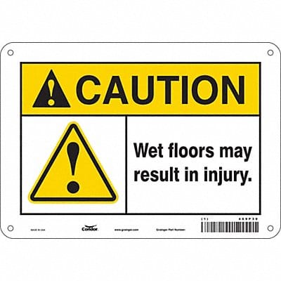 Safety Sign 7 in x 10 in Polyethylene