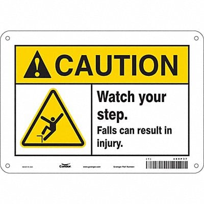 Safety Sign 7 inx10 in Polyethylene