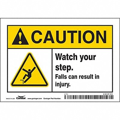 Safety Sign 3 1/2 inx5 in Vinyl