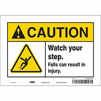 Safety Sign 7 inx10 in Vinyl