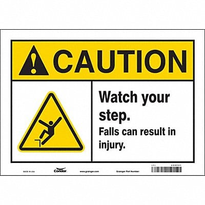 Safety Sign 10 inx14 in Vinyl