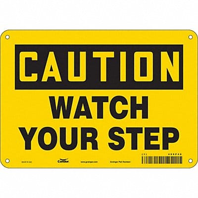 J6974 Safety Sign 7 in x 10 in Aluminum