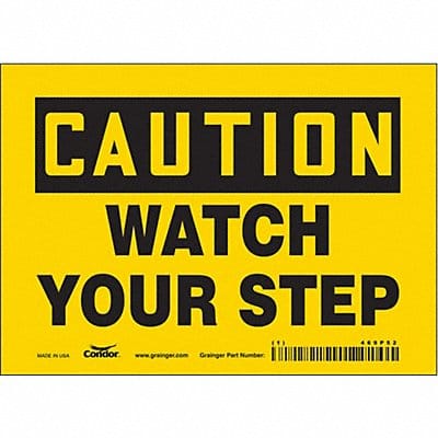 J6974 Safety Sign 5 inx7 in Vinyl
