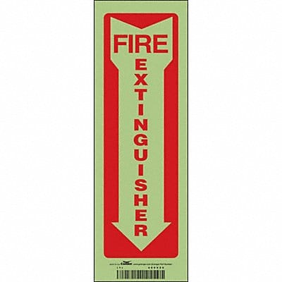K2114 Safety Sign 12 in x 4 in Glow Vinyl