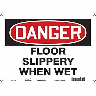 Safety Sign 10 in x 14 in Polyethylene
