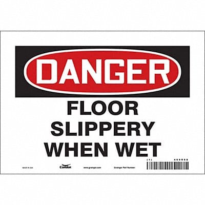 Safety Sign 7 in x 10 in Vinyl