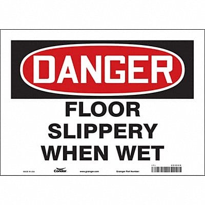 Safety Sign 10 in x 14 in Vinyl