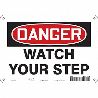 Safety Sign 7 in x 10 in Aluminum