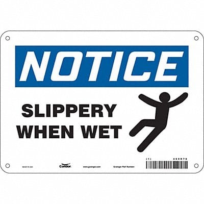Safety Sign 7 inx10 in Polyethylene