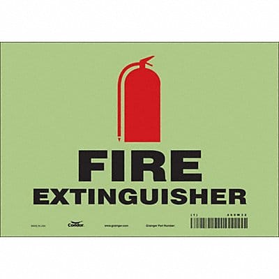 Safety Sign 7 in x 10 in Glow Vinyl